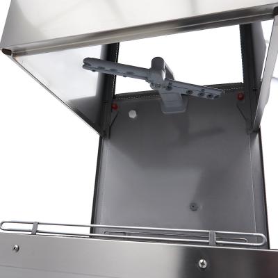 Maxima Průchozí myčka nádobí - 50x50cm - s odtokem, pomocným oplachem a mýdlovými čerpadly - 400V |  09240080